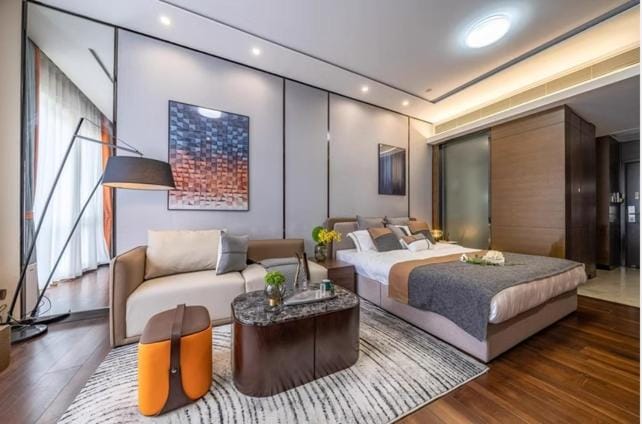 Bed, Living room, Photo of the whole room, Bedroom