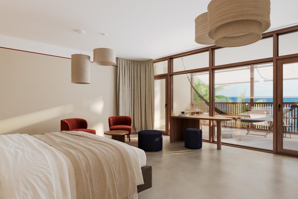 Bed, Balcony/Terrace, Photo of the whole room, Bedroom, Sea view, air conditioner