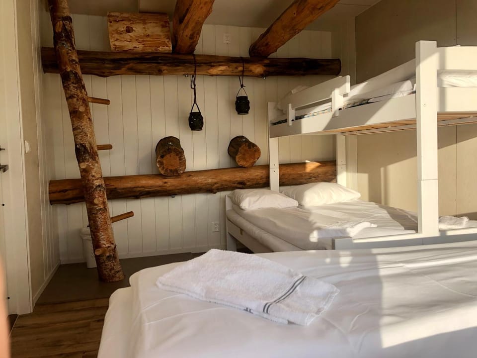 Bed, Photo of the whole room, Bedroom, bunk bed, towels