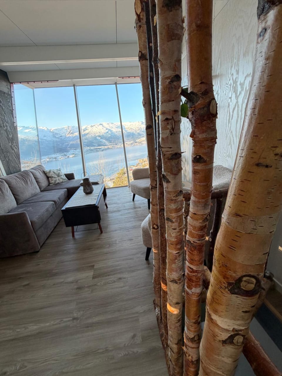 Natural landscape, Living room, Seating area, Mountain view