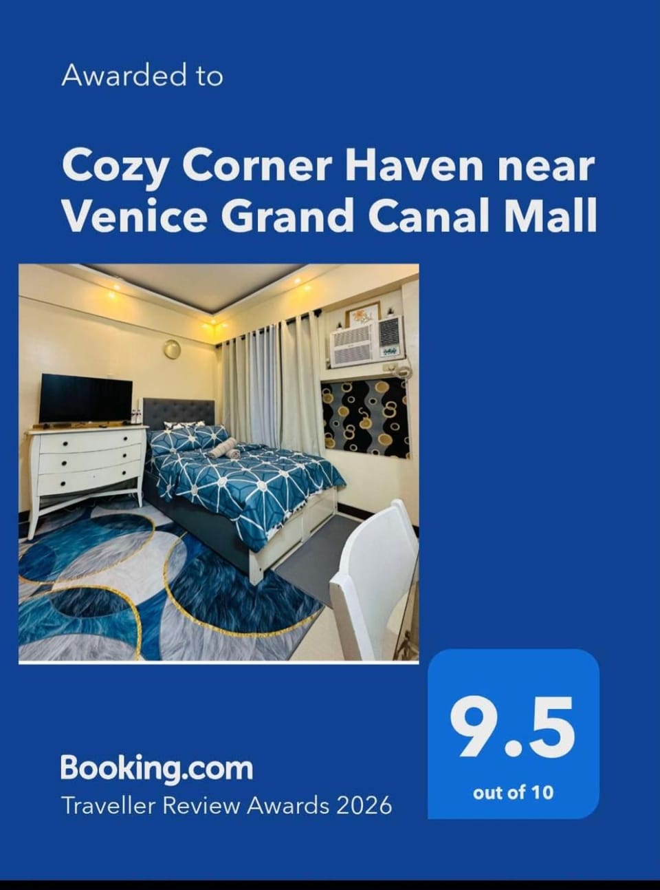 Cozy Corner Haven near Venice Grand Canal Mall Hotel in Makati