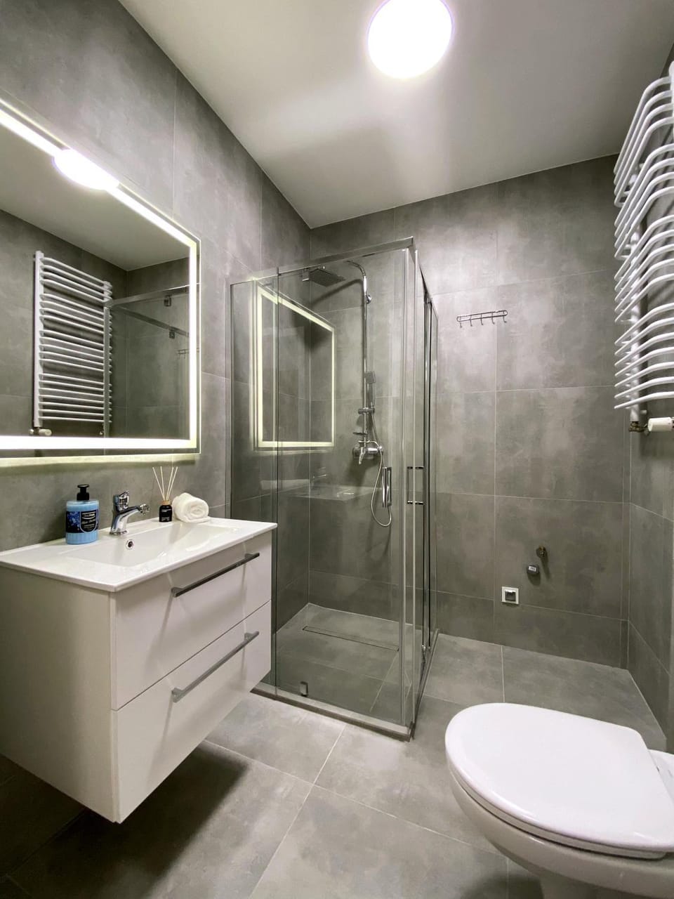 Shower, Toilet, Bathroom, towels