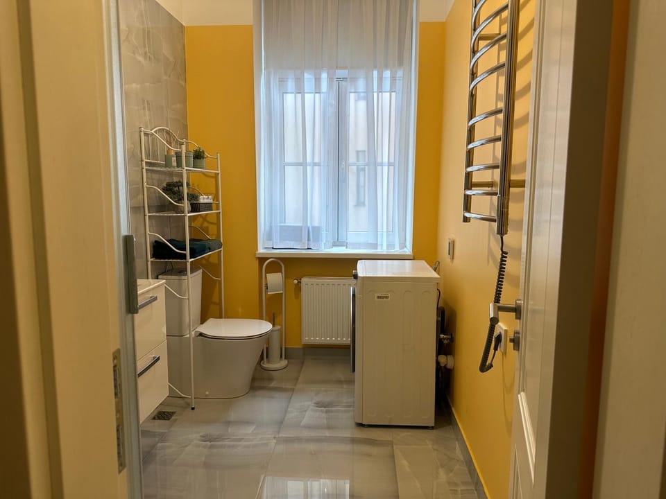 Toilet, Bathroom, washing machine, dryer