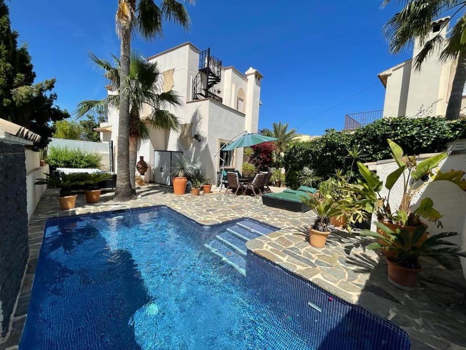 Patio, Garden, Swimming pool, sunbed