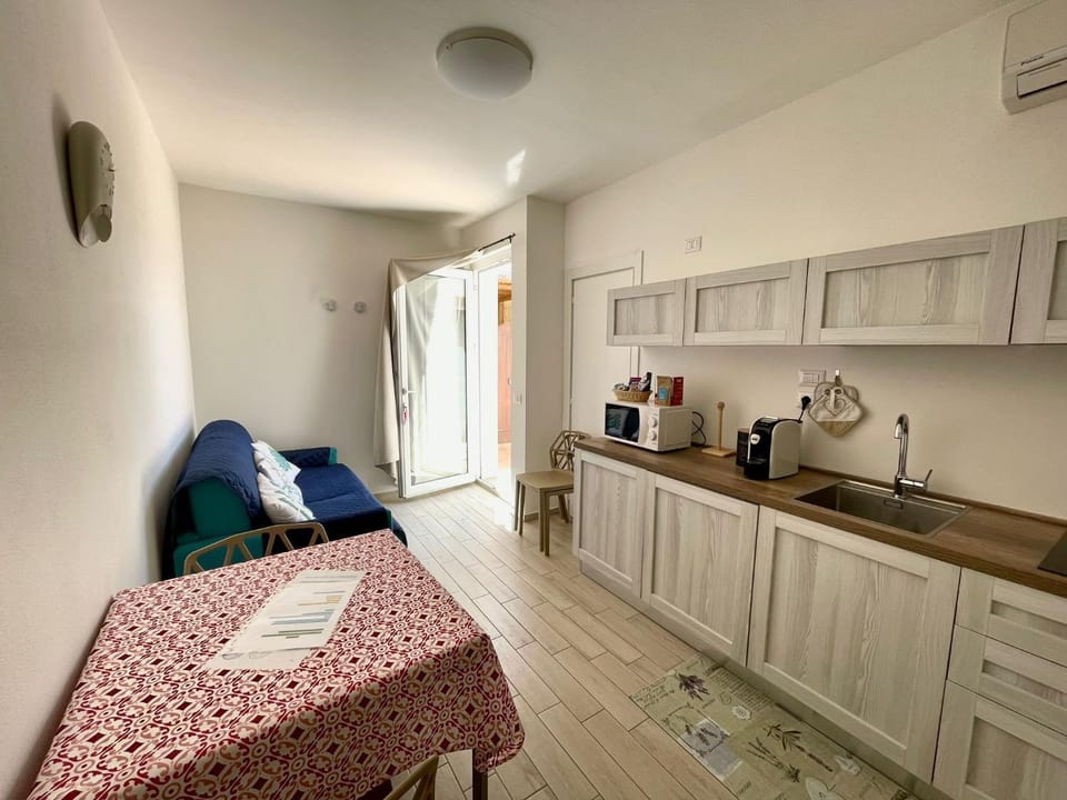 Bed, Coffee/tea facilities, Kitchen or kitchenette, Photo of the whole room, Dining area, minibar, stove
