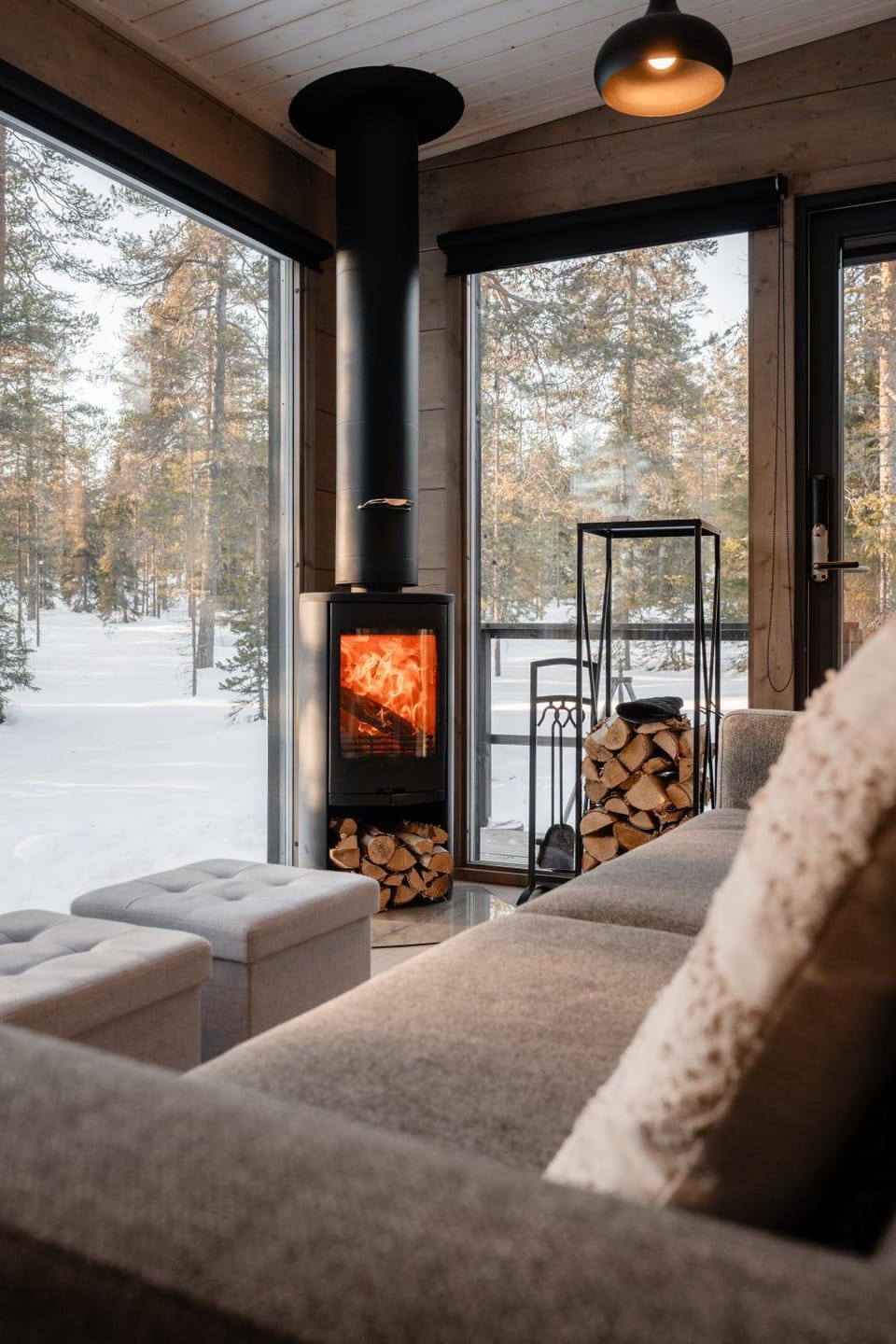Neighbourhood, Natural landscape, Winter, Living room, Photo of the whole room, Seating area, fireplace