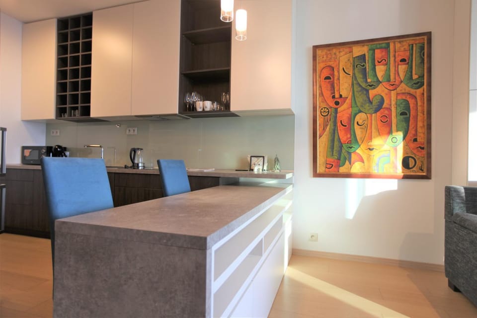 Kitchen or kitchenette, Living room, Dining area
