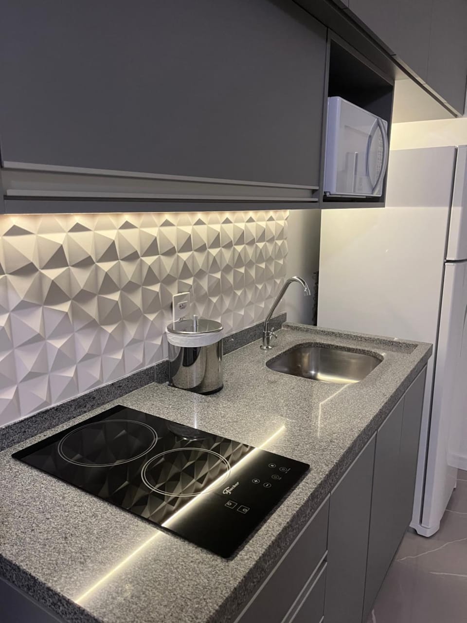 Kitchen or kitchenette, minibar, stove