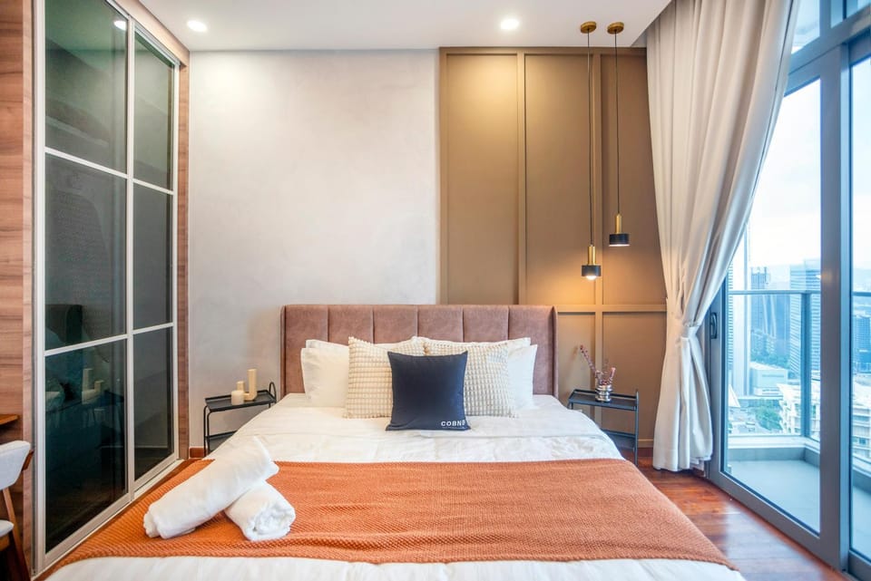 Bed, Photo of the whole room, Bedroom, towels, wardrobe