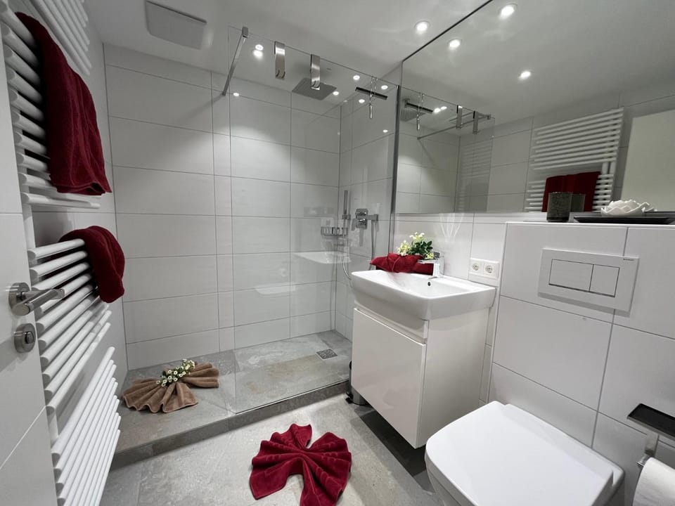 Shower, Toilet, Bathroom, towels