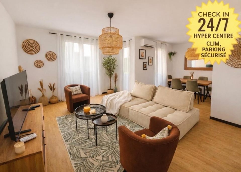 Apparemment familial 3chambres, avec parking, 5min du centre à pied Apartment in Brignoles