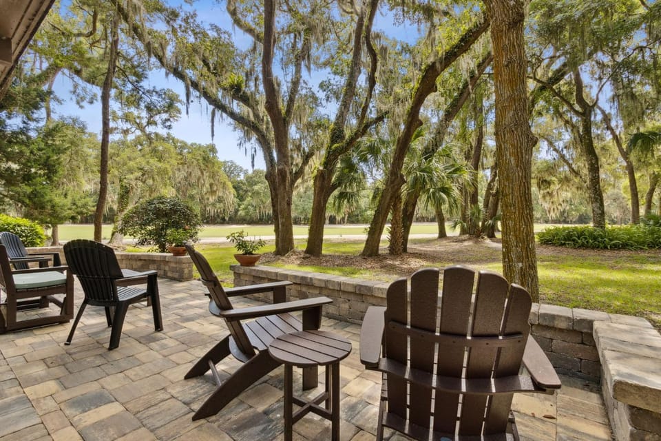 Patio, Natural landscape, Seating area