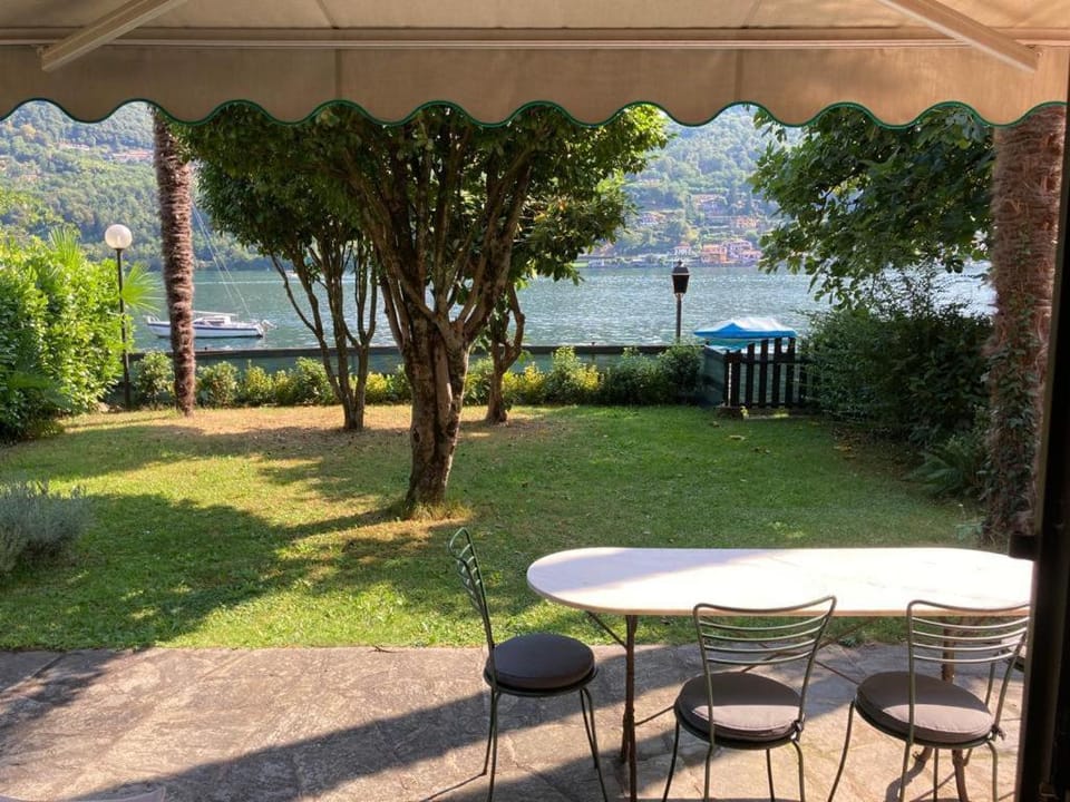 Patio, Natural landscape, Garden, Garden, Lake view