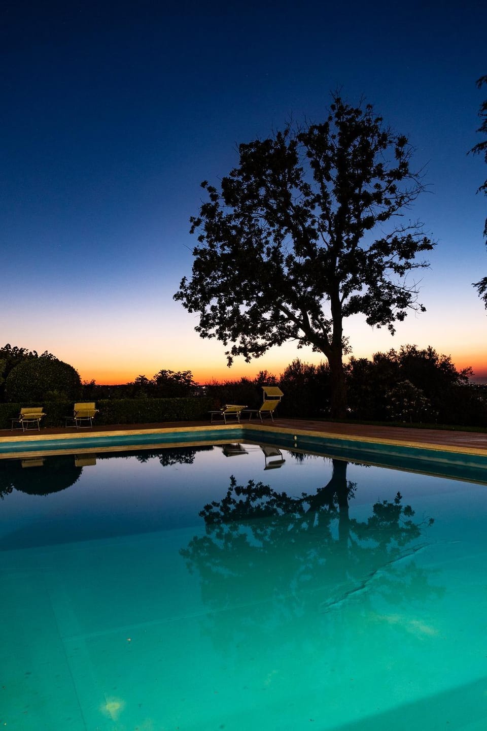Natural landscape, Swimming pool, Swimming pool, Sunset