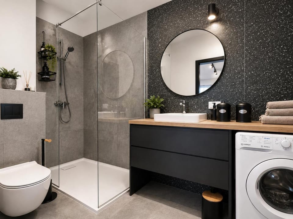 Shower, Bathroom, flat iron