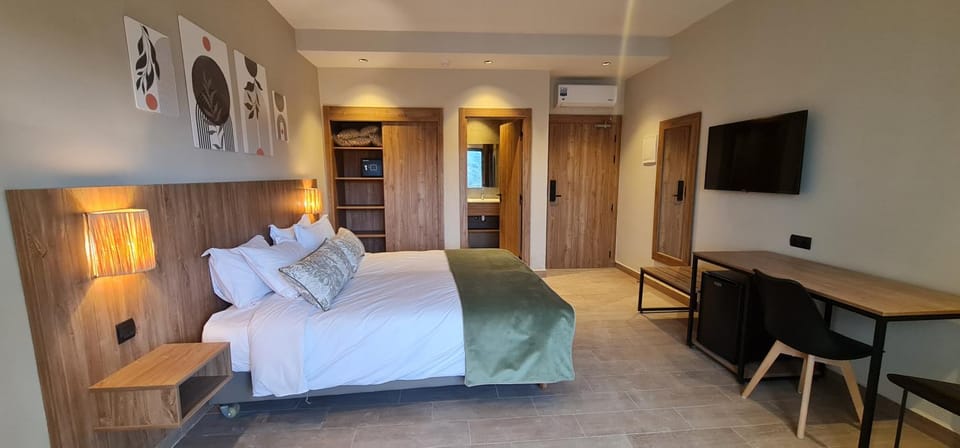 Bed, TV and multimedia, Photo of the whole room, Seating area, Bedroom, wardrobe, air conditioner
