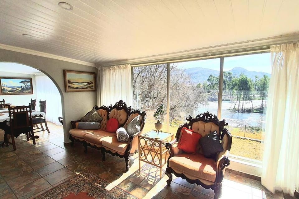 Natural landscape, Seating area, Dining area, Lake view, Mountain view, River view
