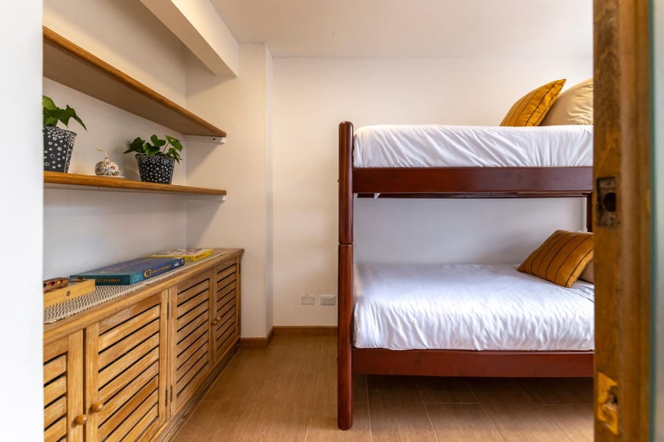 Photo of the whole room, bunk bed