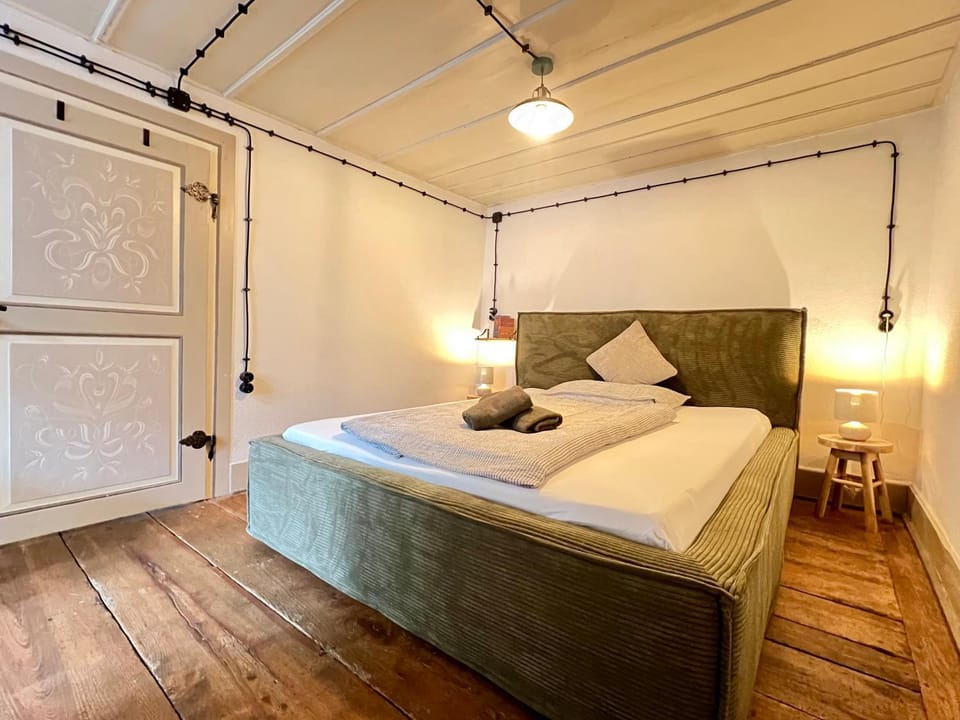 Bed, Photo of the whole room, Bedroom, towels, wardrobe