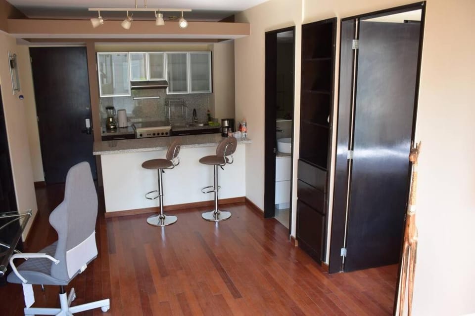 Kitchen or kitchenette, Living room, Dining area