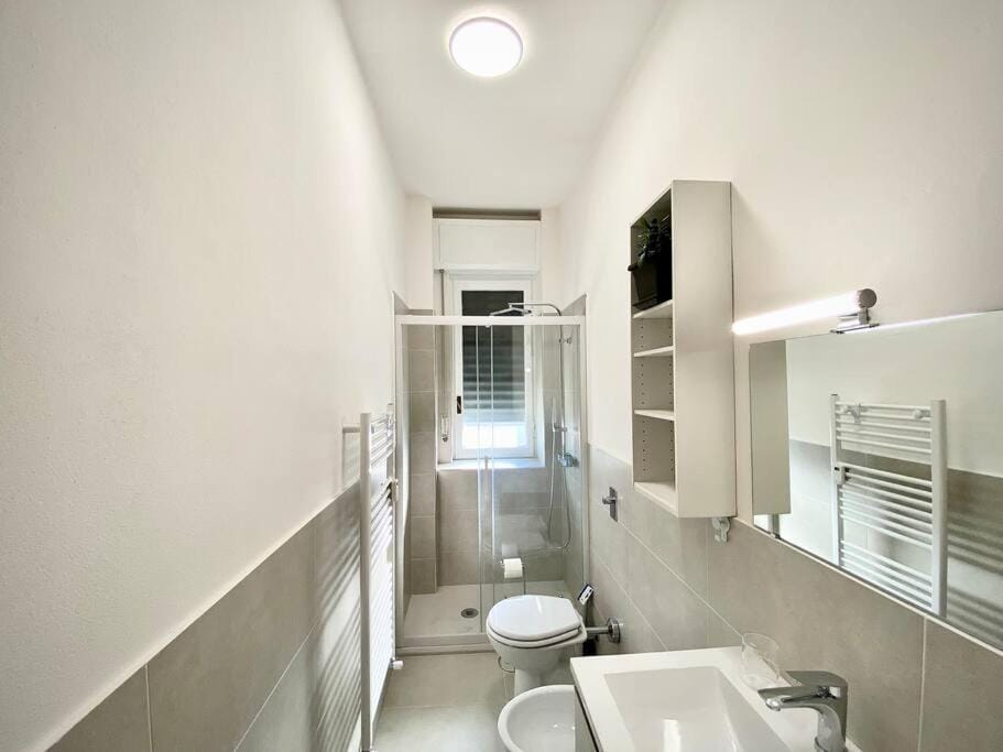 Shower, Toilet, Bathroom, towels