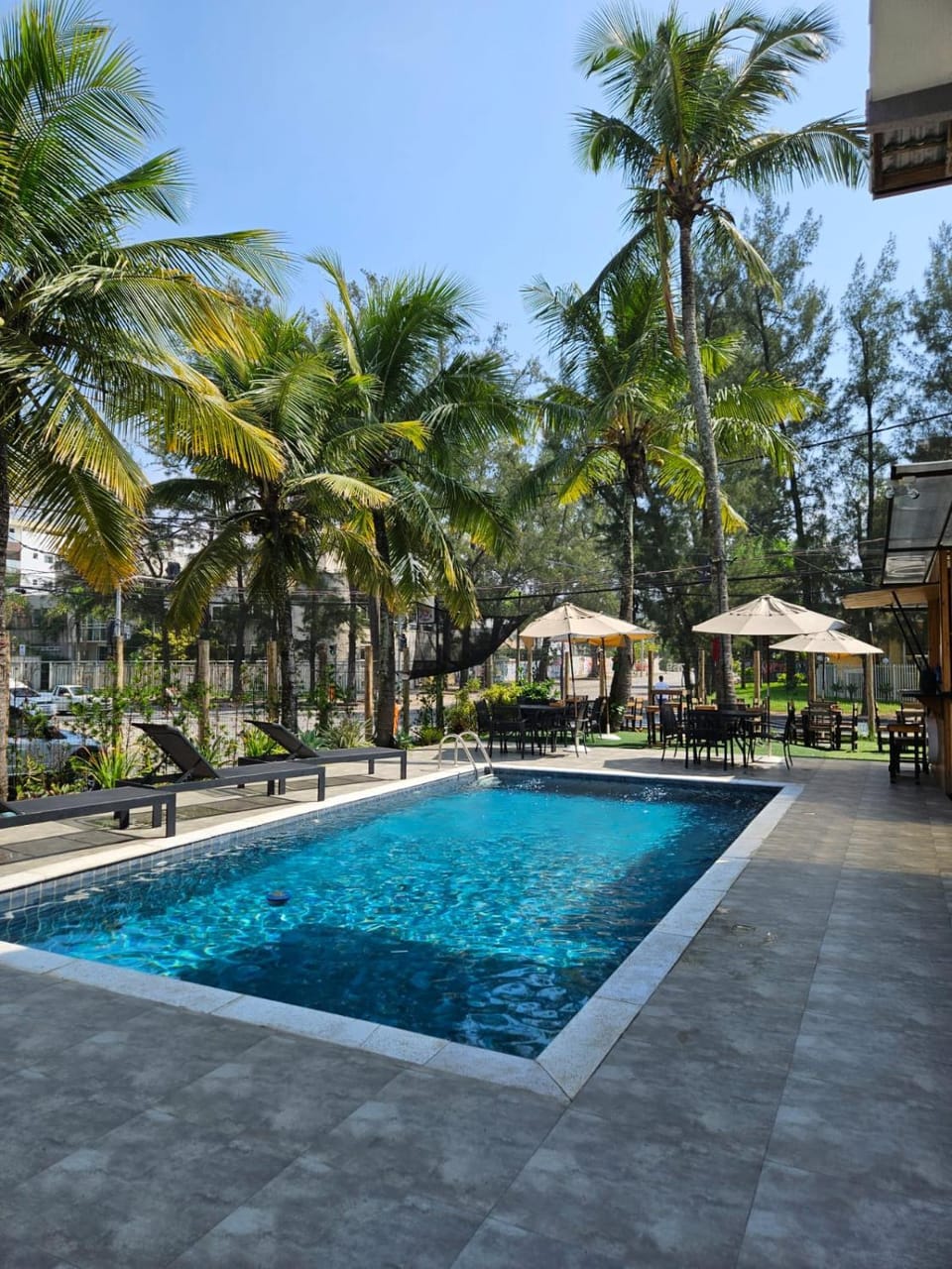 Pool view, Swimming pool, sunbed