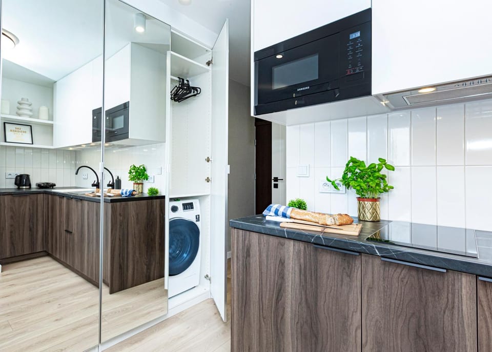 Kitchen or kitchenette, minibar, pet friendly, stove, washing machine