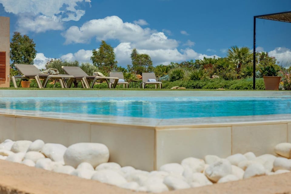 Property building, Living room, Swimming pool