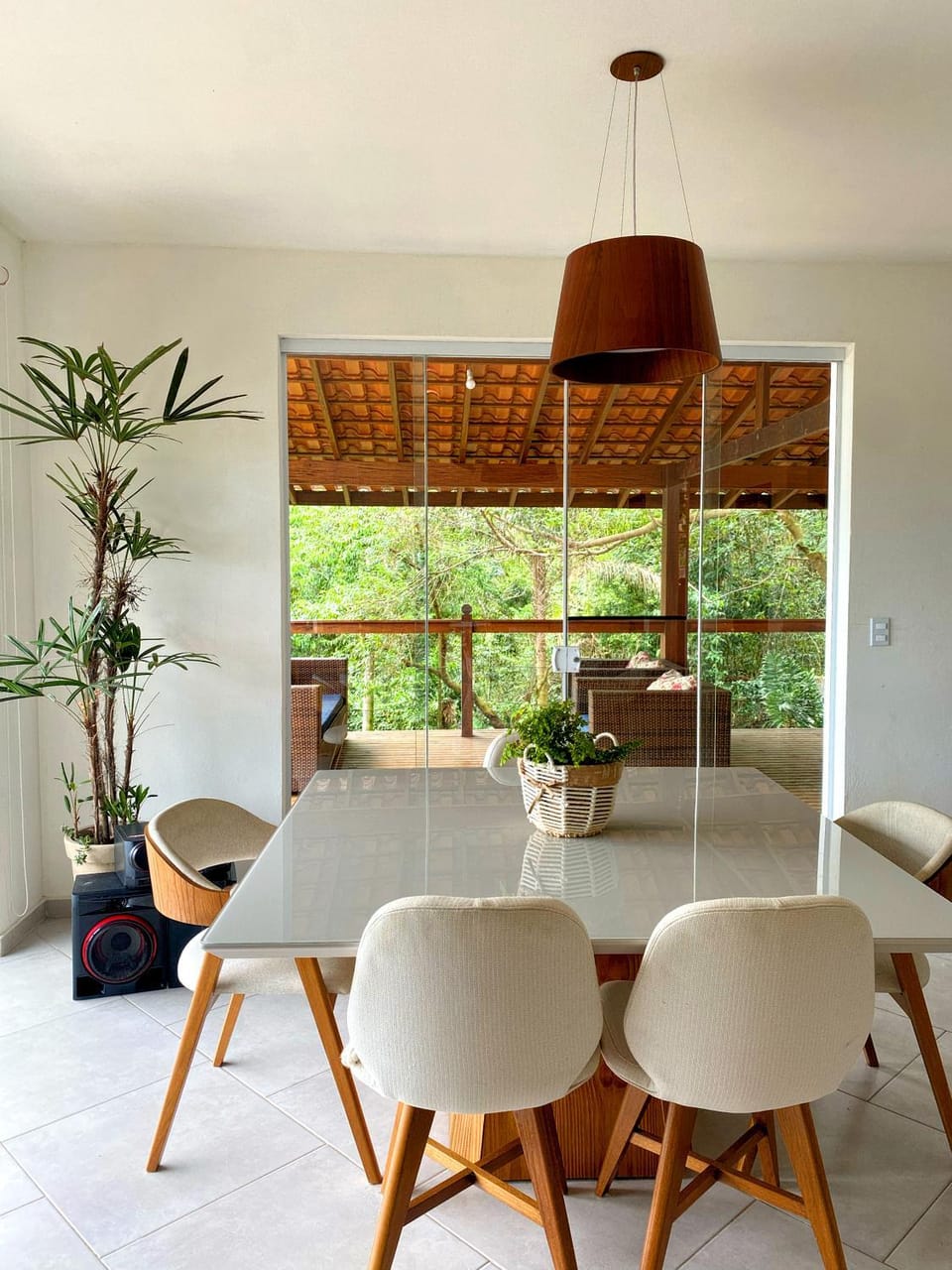 Natural landscape, Living room, Dining area