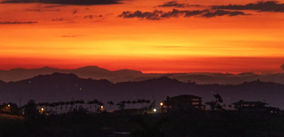 Mountain view, Sunset