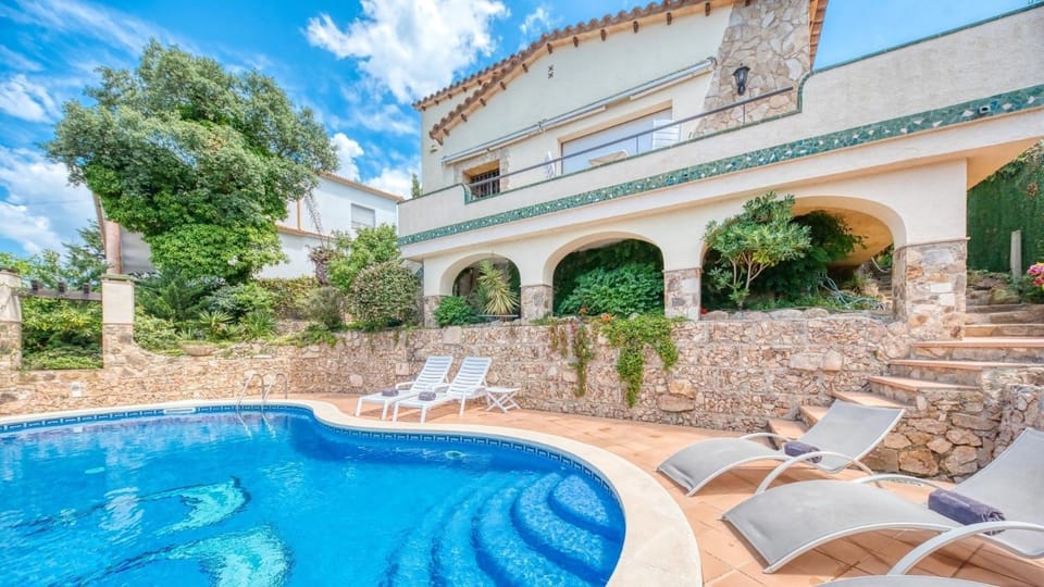Property building, Living room, Swimming pool