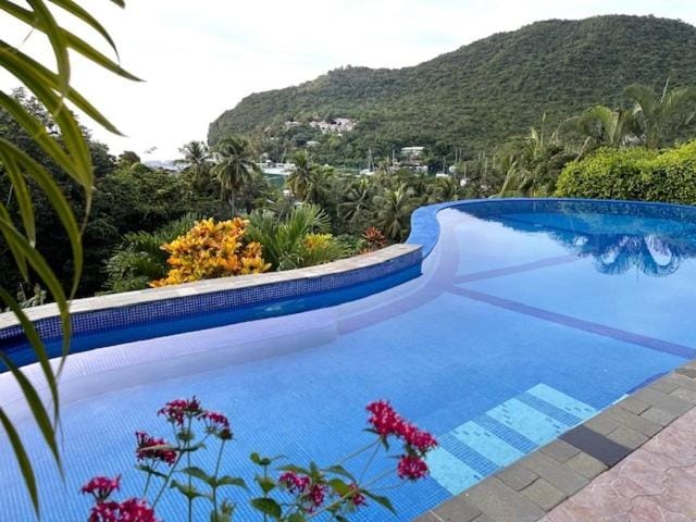 Natural landscape, Mountain view, Swimming pool