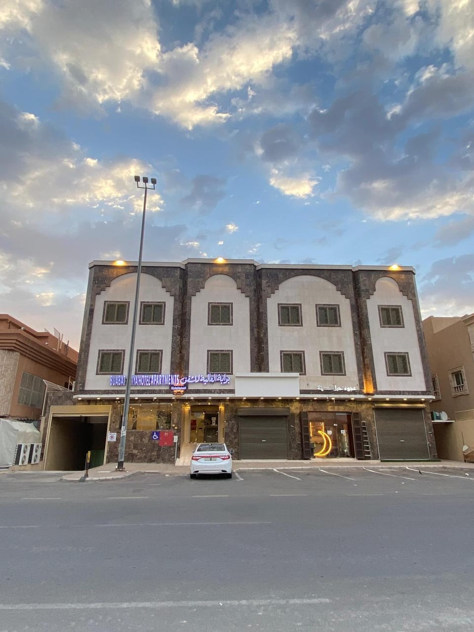 Property building, Day, Location, Parking