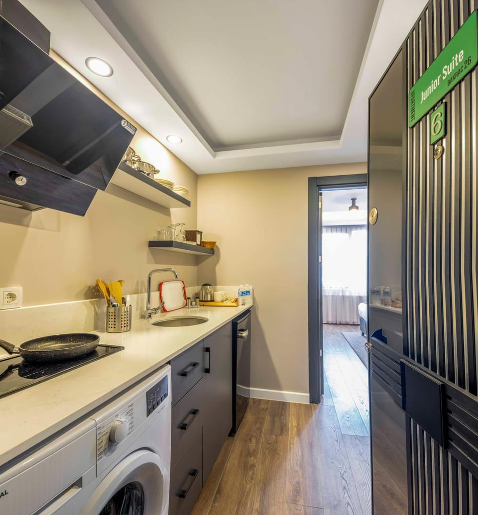 Kitchen or kitchenette, dishwasher, pet friendly, stove, washing machine