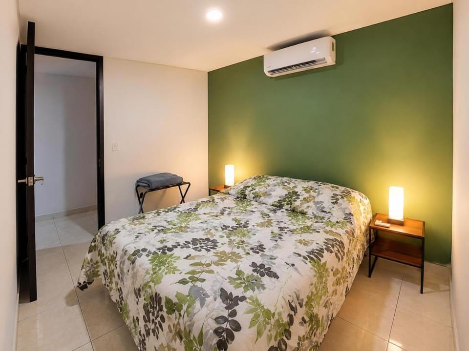 Bed, Bedroom, air conditioner