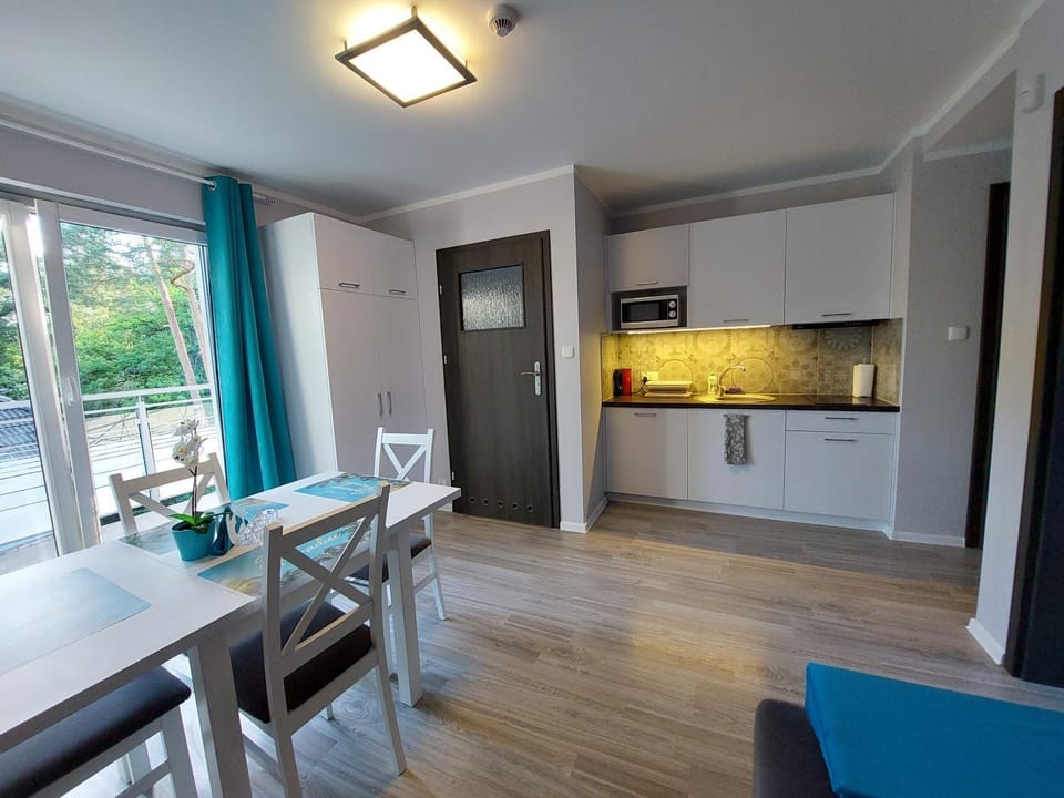 Kitchen or kitchenette, Living room, Seating area, stove