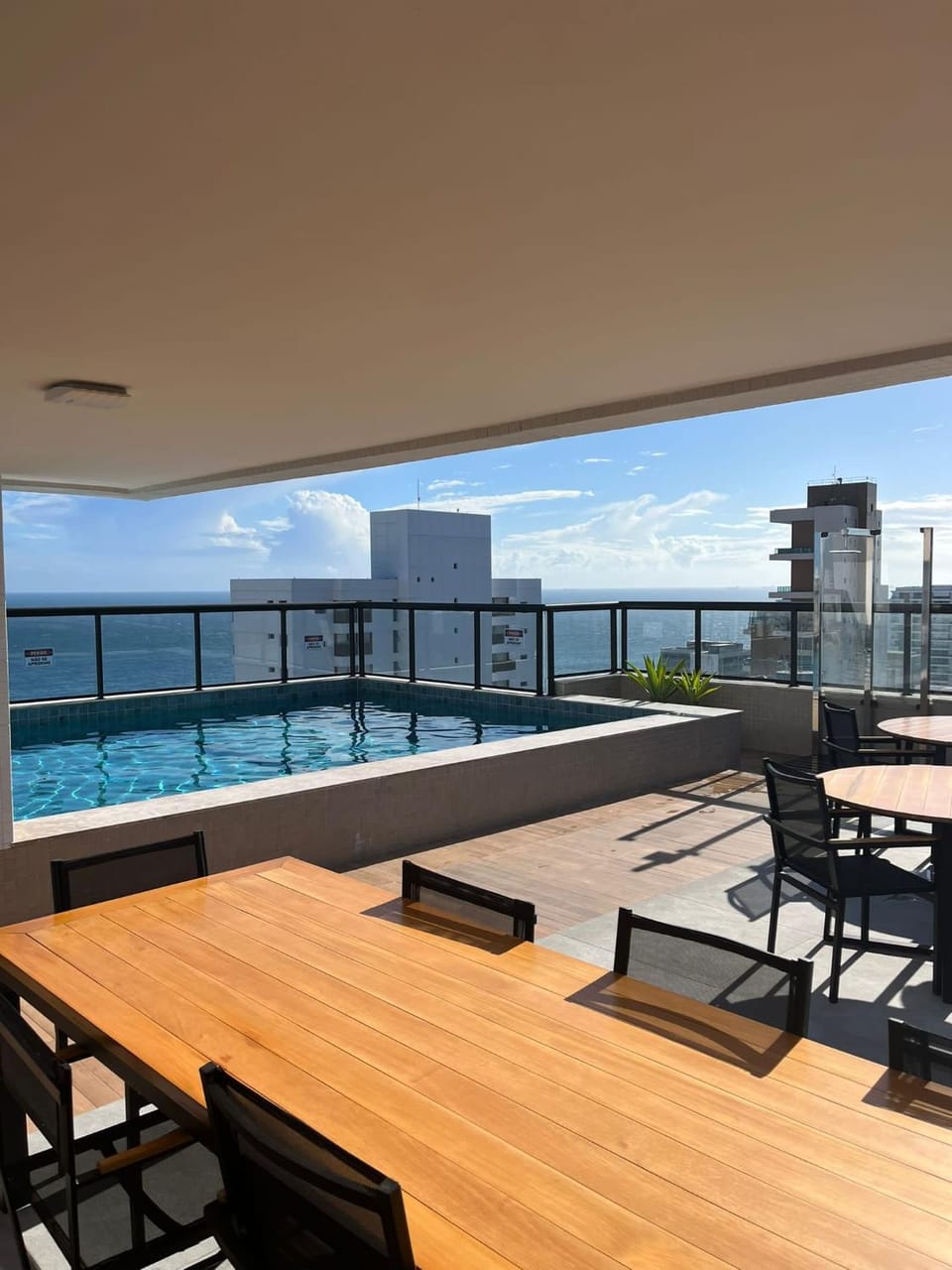 Balcony/Terrace, Dining area, Pool view, Sea view, Swimming pool