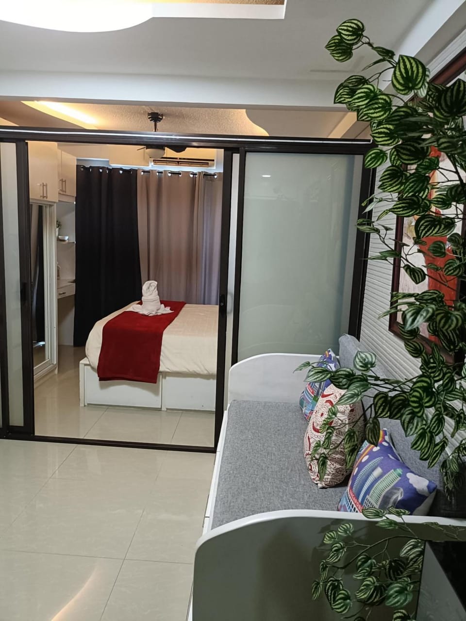 1 Bedroom unit with balcony and facing amenities and just beside SM Ecoland Apartment in Davao City