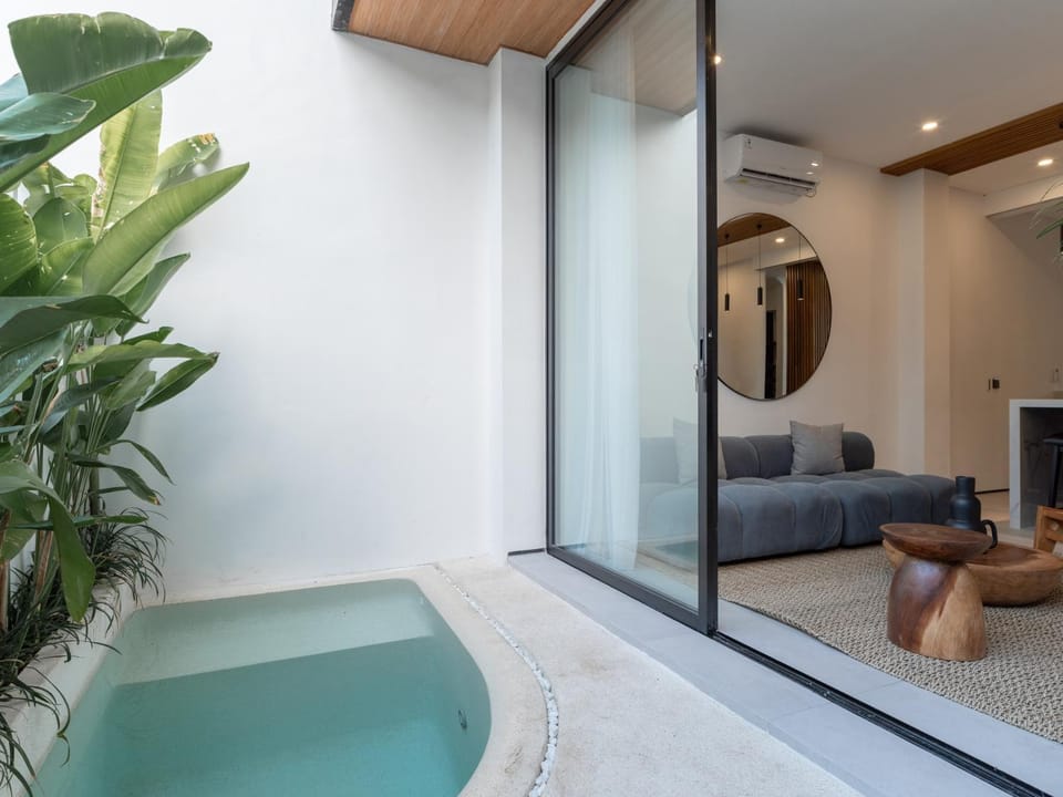 Living room, Seating area, Pool view, Swimming pool