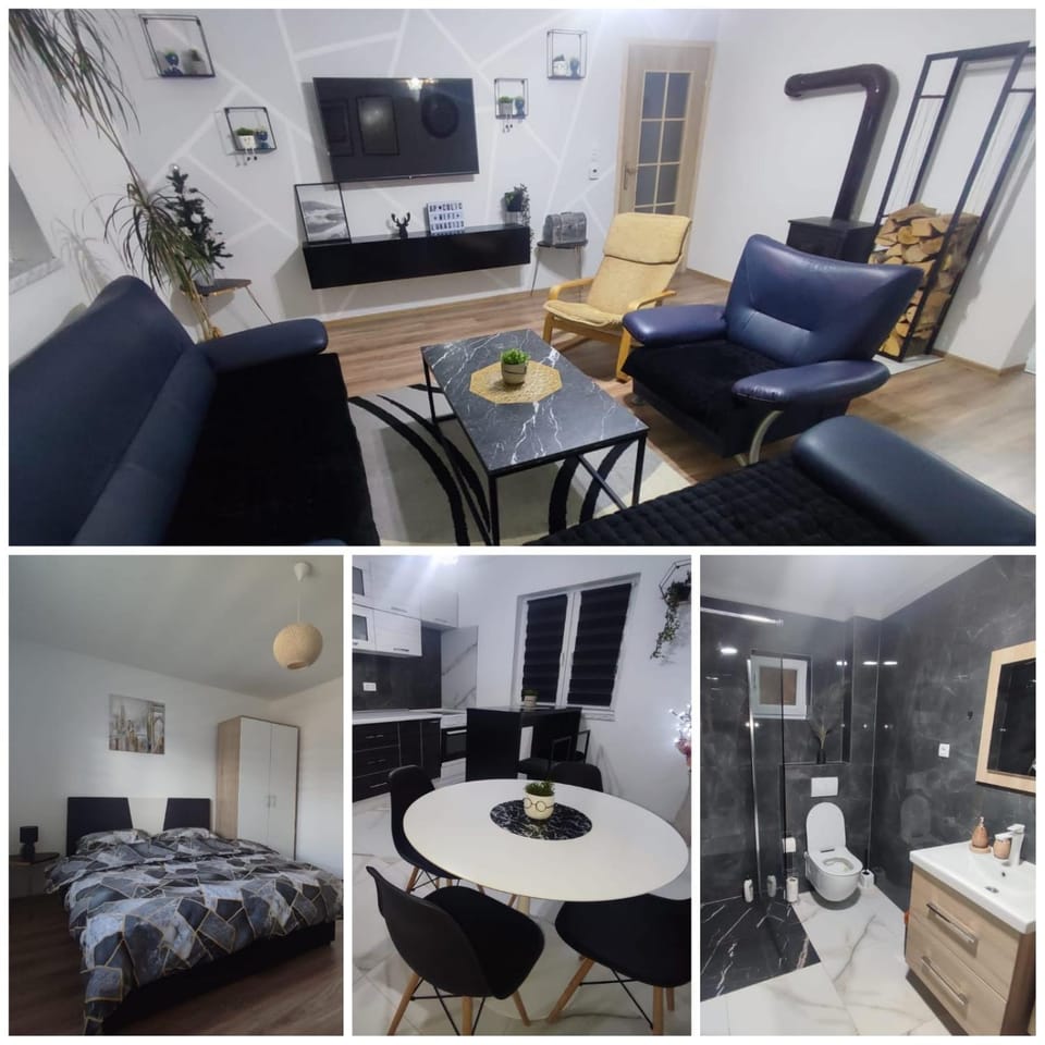 Living room, kitchen