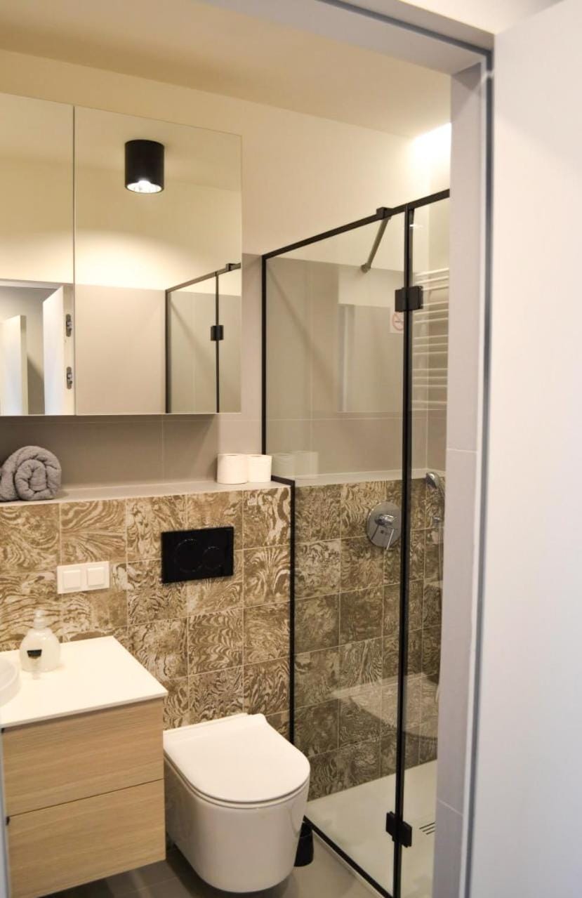 Shower, Toilet, Bathroom, towels