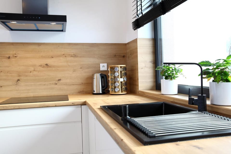 Kitchen or kitchenette, minibar, stove