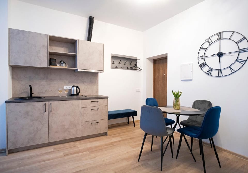 Kitchen or kitchenette, Dining area, stove