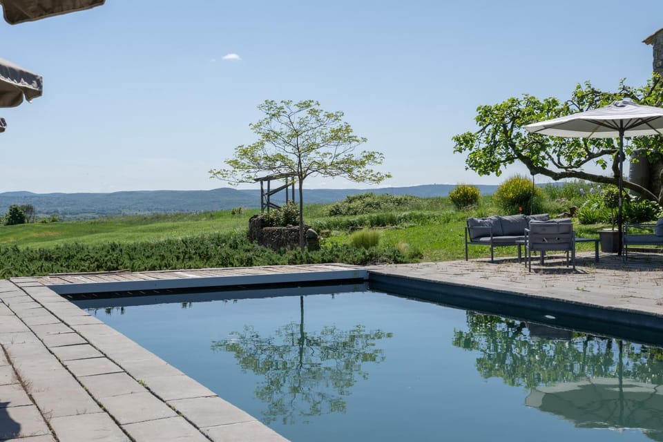 Property building, Living room, Swimming pool