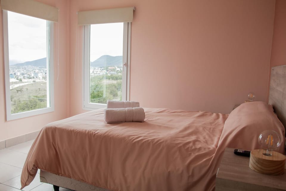 Bed, Natural landscape, Photo of the whole room, Bedroom, Mountain view, towels