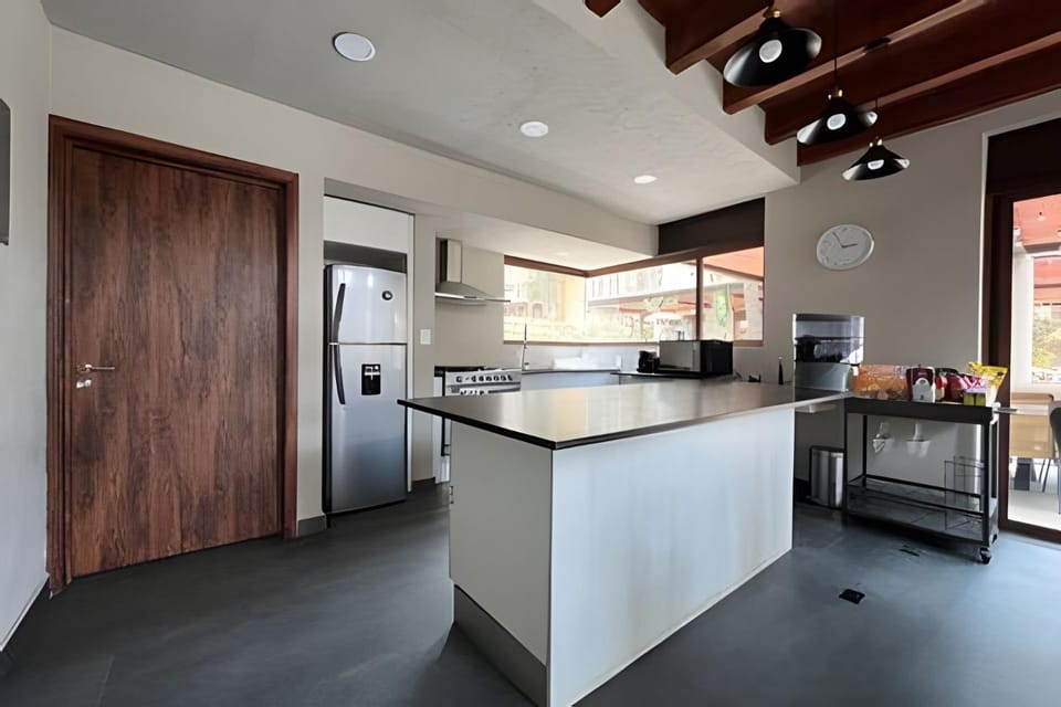 Kitchen or kitchenette, oven, stove, toaster