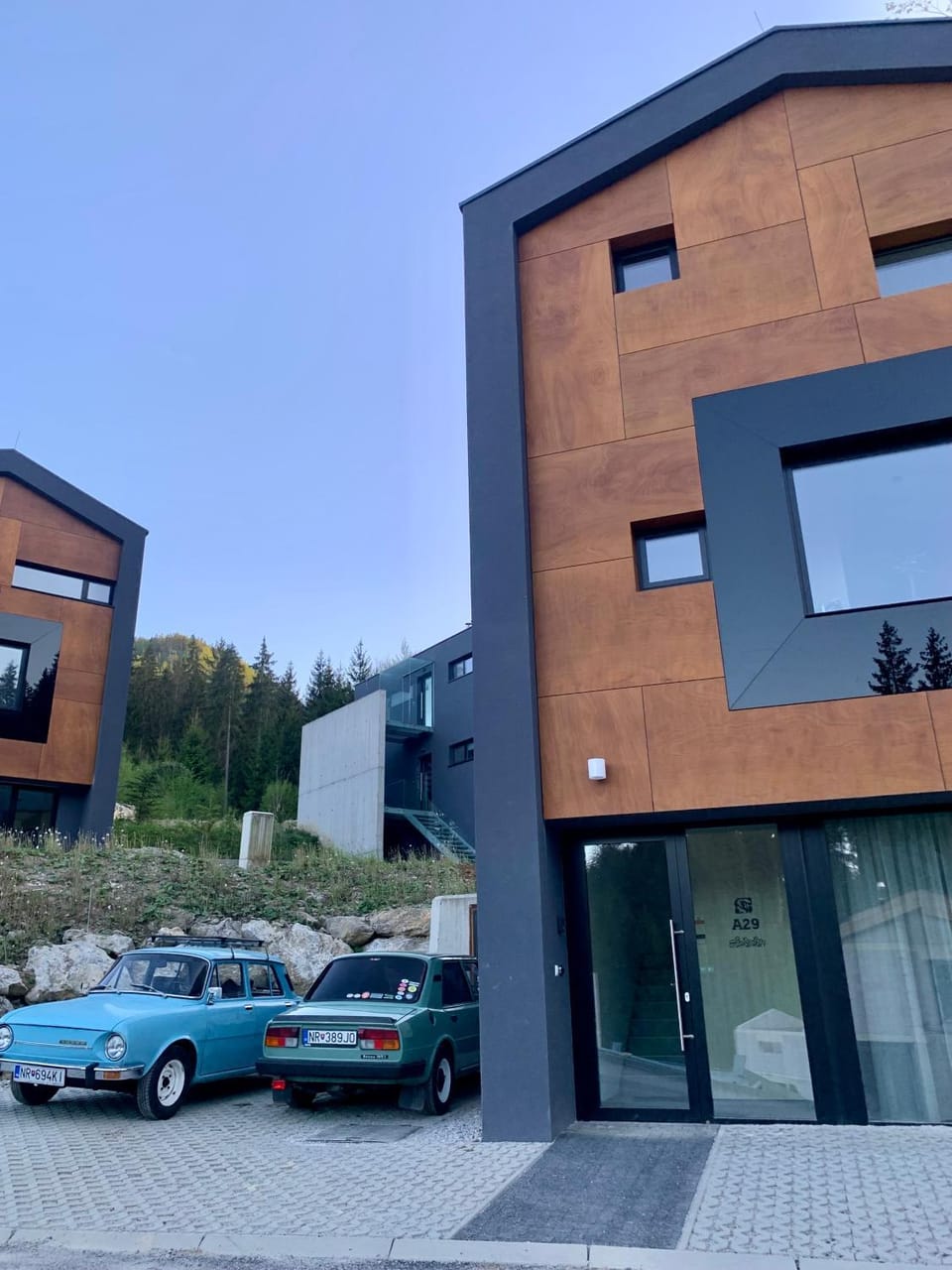 Property building, Off site, Day, Parking