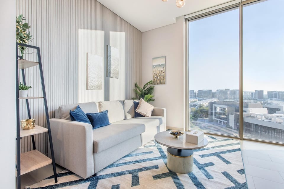 View (from property/room), Living room, Seating area, City view