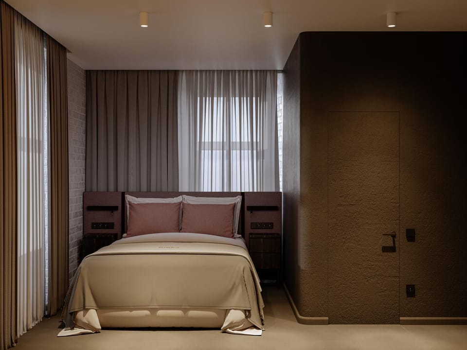 Bed, Living room, Photo of the whole room, Seating area, Bedroom, wardrobe
