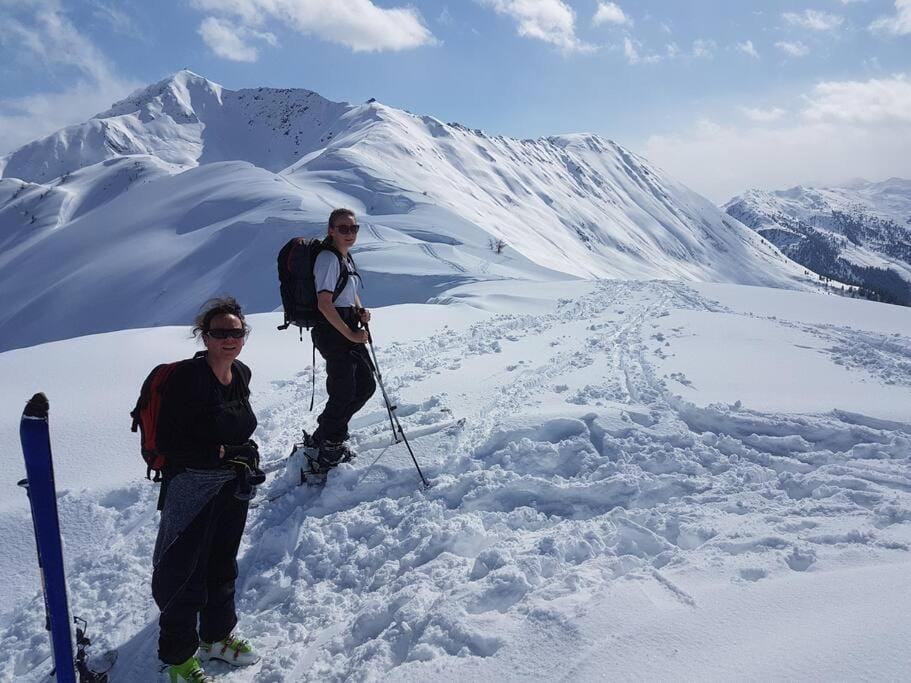 Natural landscape, Winter, Skiing, Mountain view